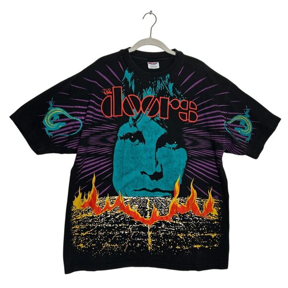 Vintage 90's The Doors Jim Morrison All Over Print Winterland T Shirt - Sz XL - Picture 1 of 11